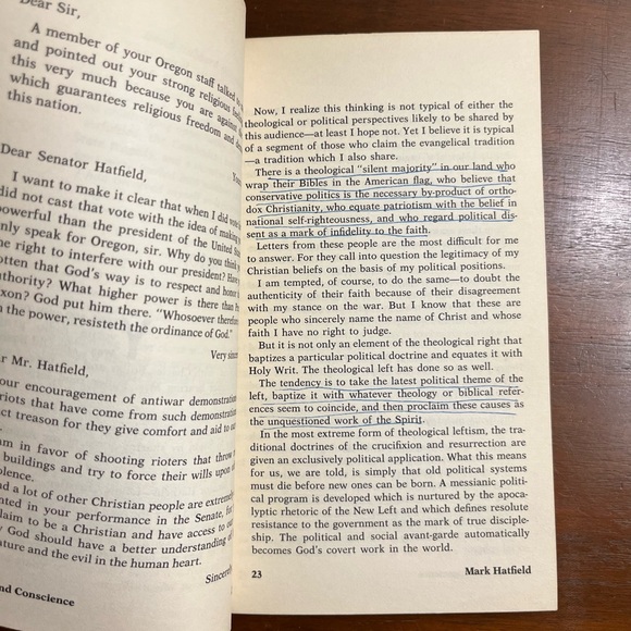 📕”Conflict and Conscience” (1971) by Mark O. Hatfield Vintage Paperback Book📕 - Picture 13 of 14